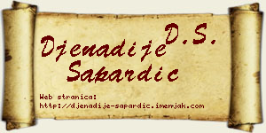 Đenadije Sapardić vizit kartica